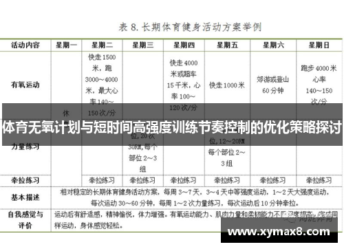 体育无氧计划与短时间高强度训练节奏控制的优化策略探讨